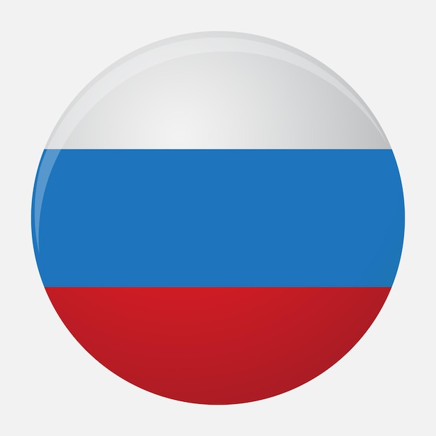 Round icon. Illustration of flag of Russia