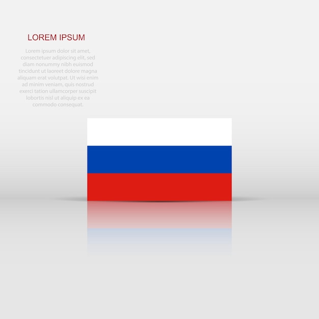 Premium Vector  Russia flag icon flat national sign country vector  illustration