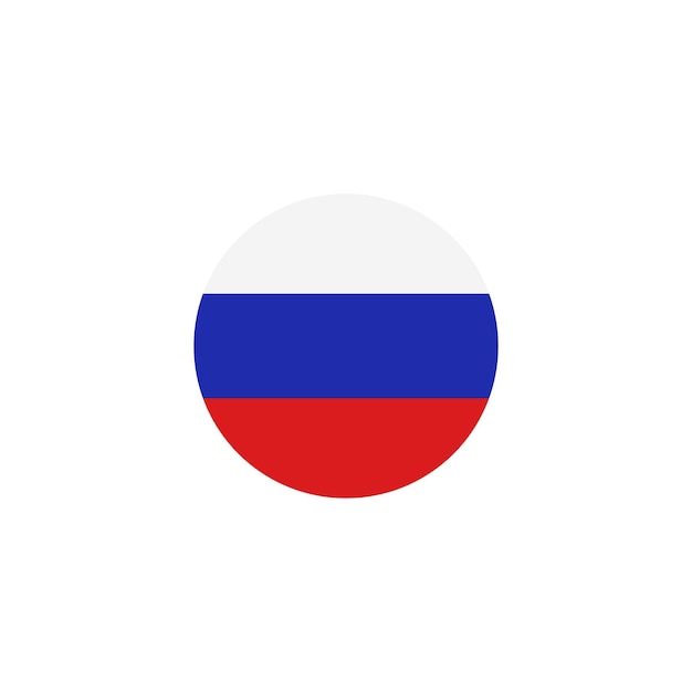 Russia flag icon vector