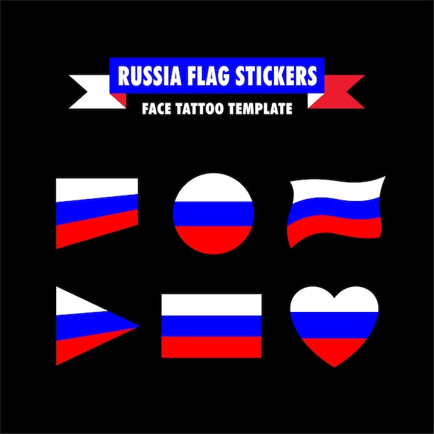 Vector russia flag template