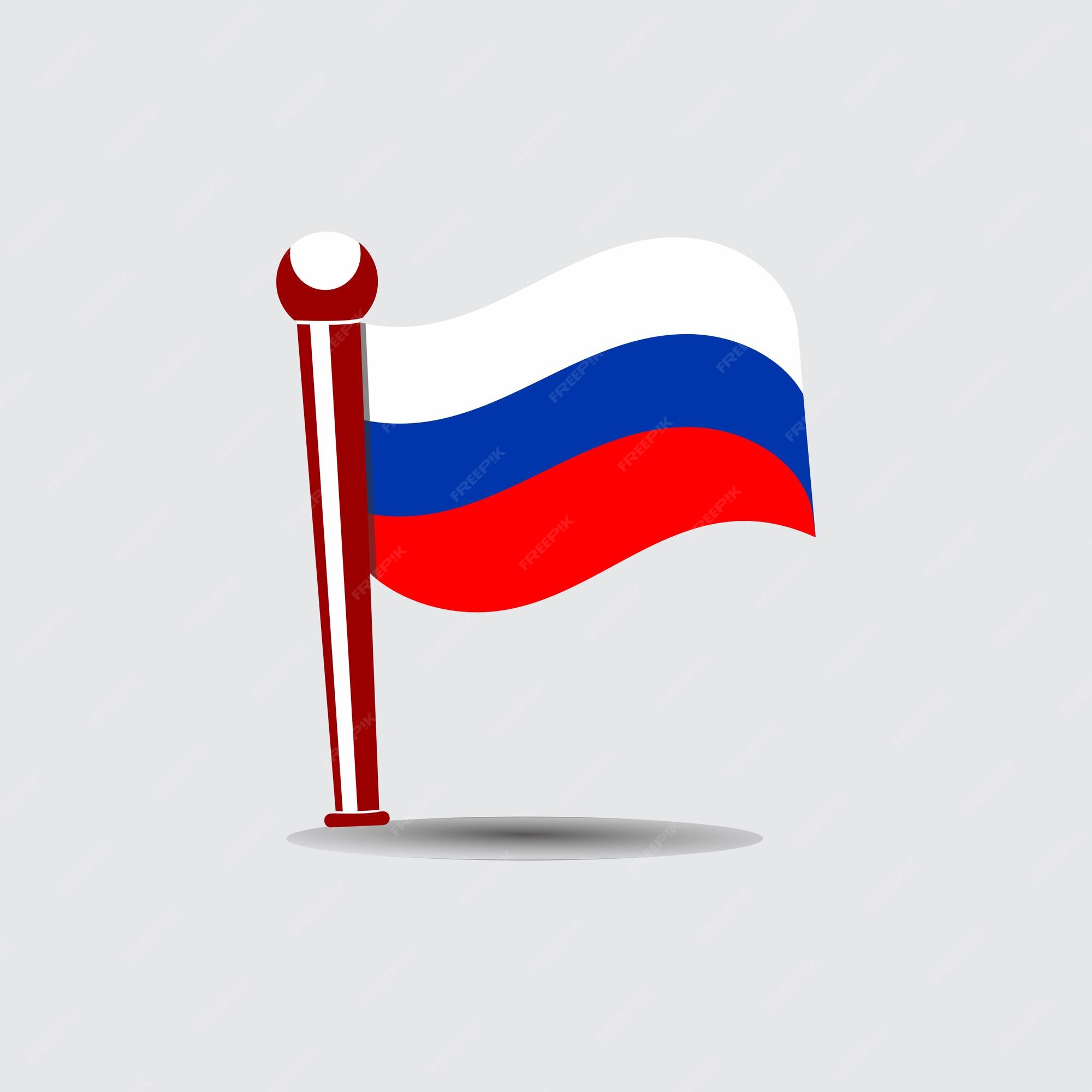 Russia flag Royalty Free Vector Image - VectorStock