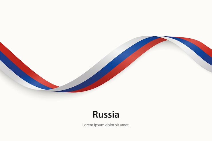 Флаг России на волнующей ленте