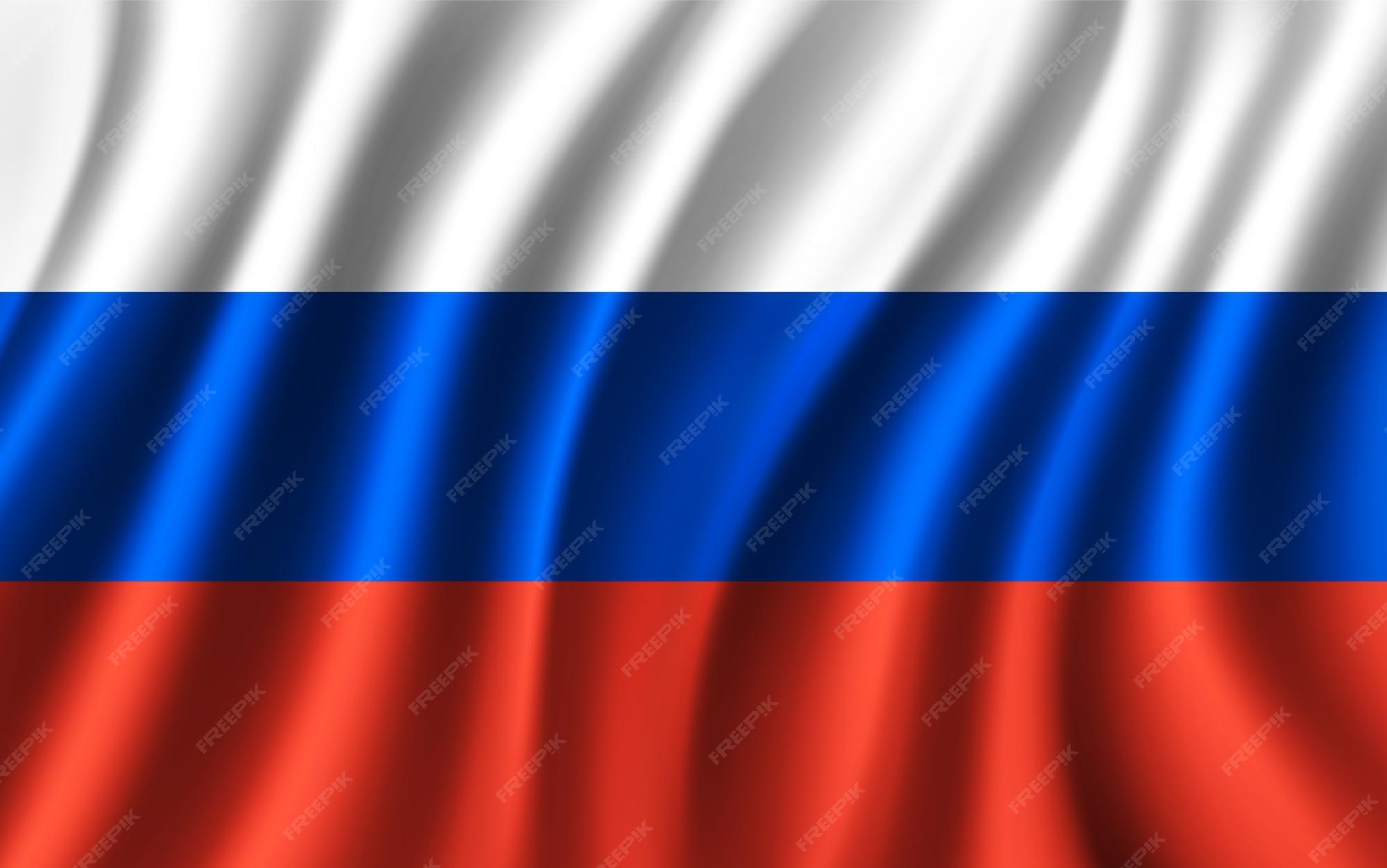 Флаг России размахивает векторной иллюстрацией фона российского ...