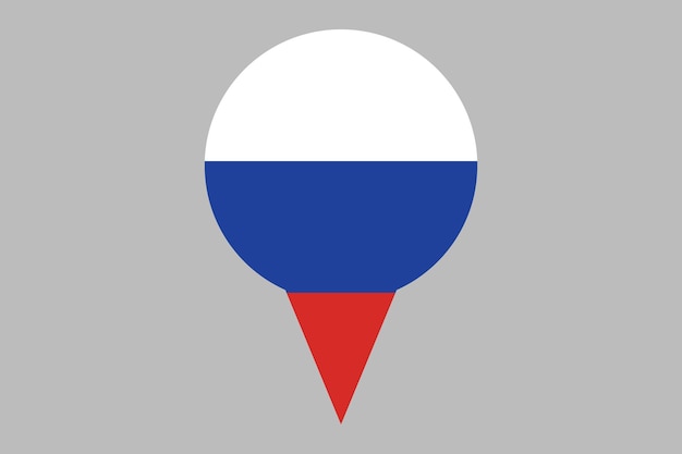 Флаг России с знаком местоположения Флаг России национальный символ страны иллюстрация Вектор