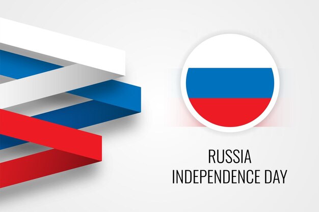 Russia independence day background illustration template design