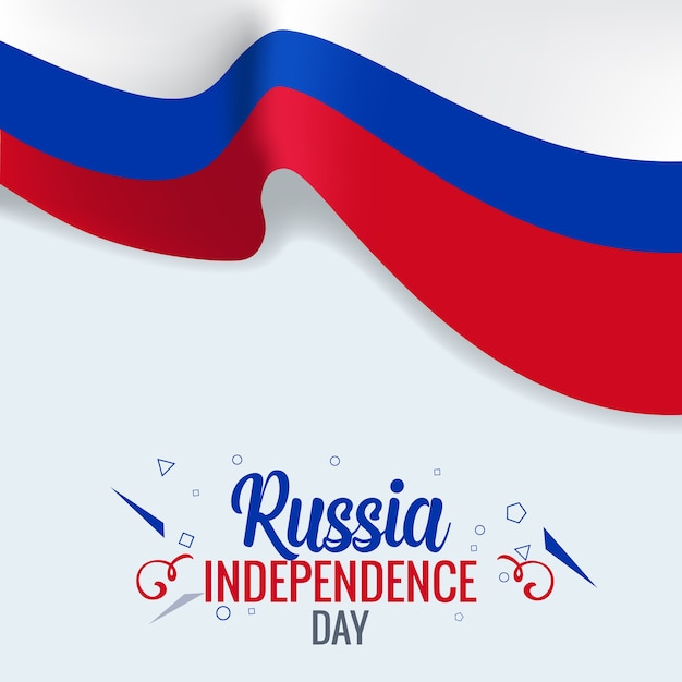 ベクトル ロシア独立記念日の祝賀バナー