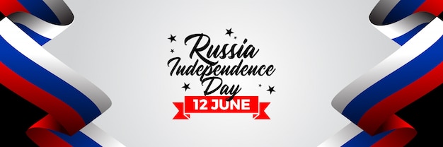 Russia independence day illustration