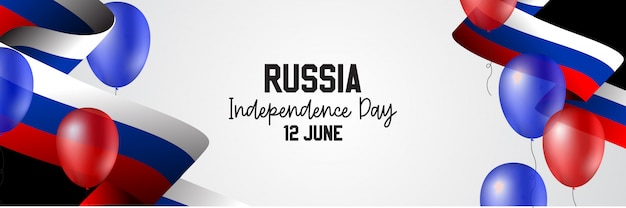 Russia independence day illustration