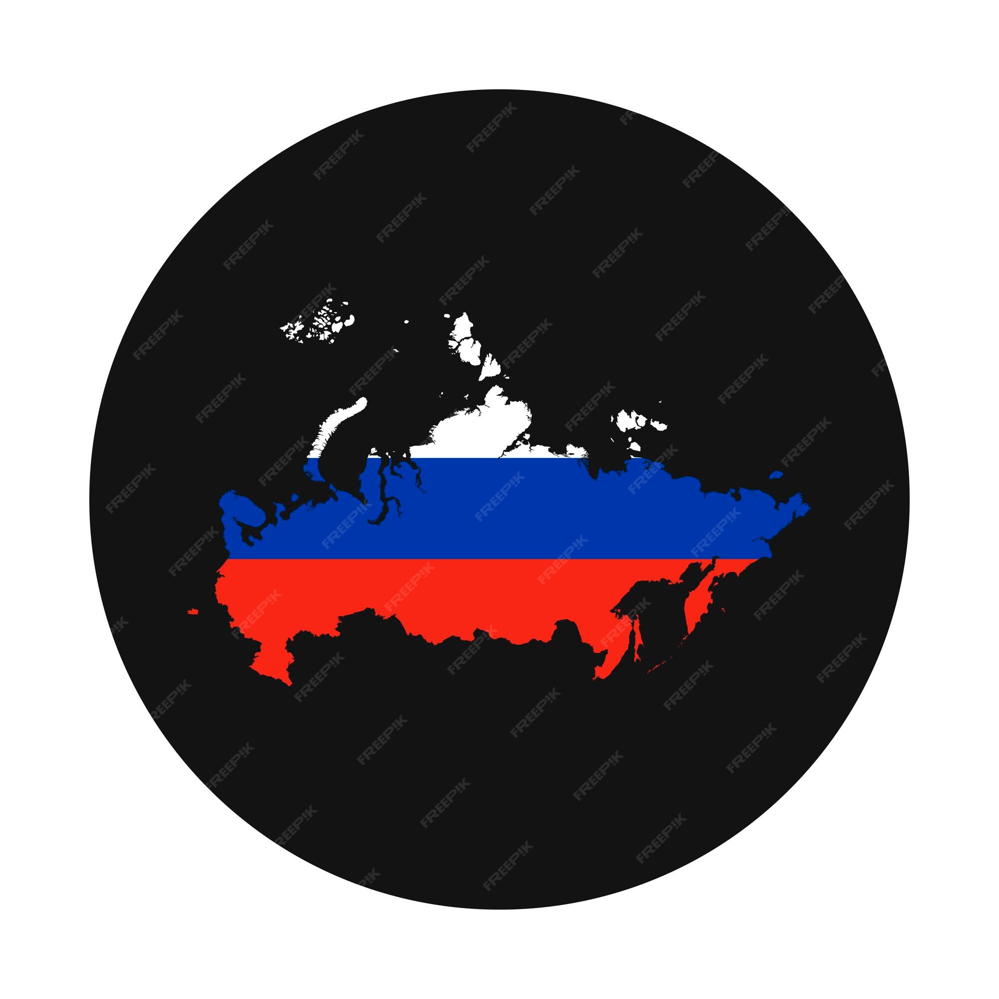 Russia Flag Map Black Outline Stock Illustration 1884526429