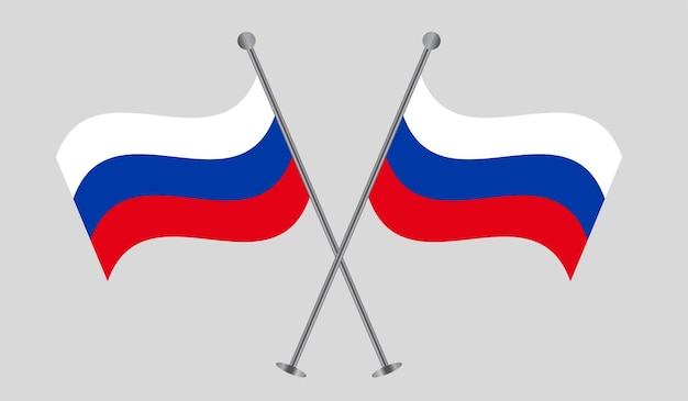 Flag Russian With Civil Proportions Vector Russian Flag Flat