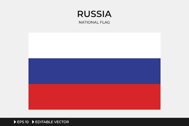 Russia National Flag Editable Vector IllustrationxAxAEps 10 file format easy to use and edit