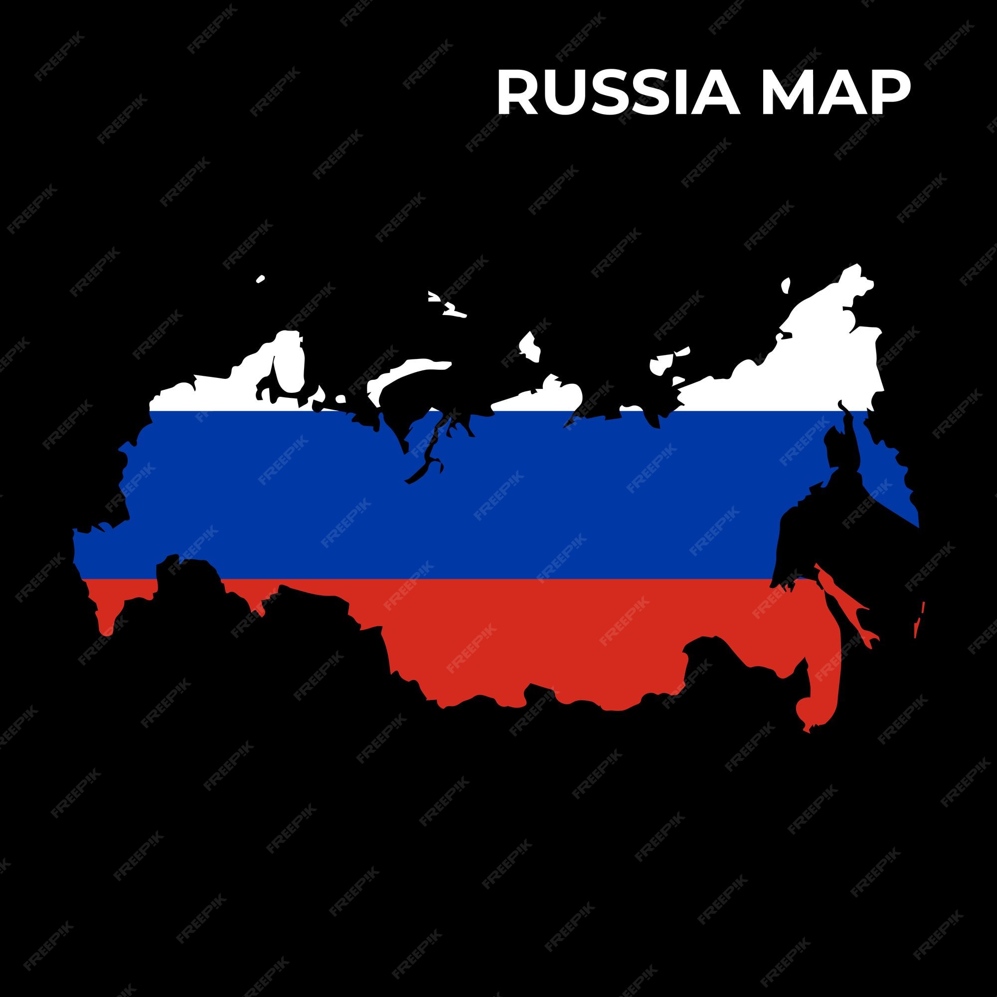 Premium Vector  Russia 3d map with national flag