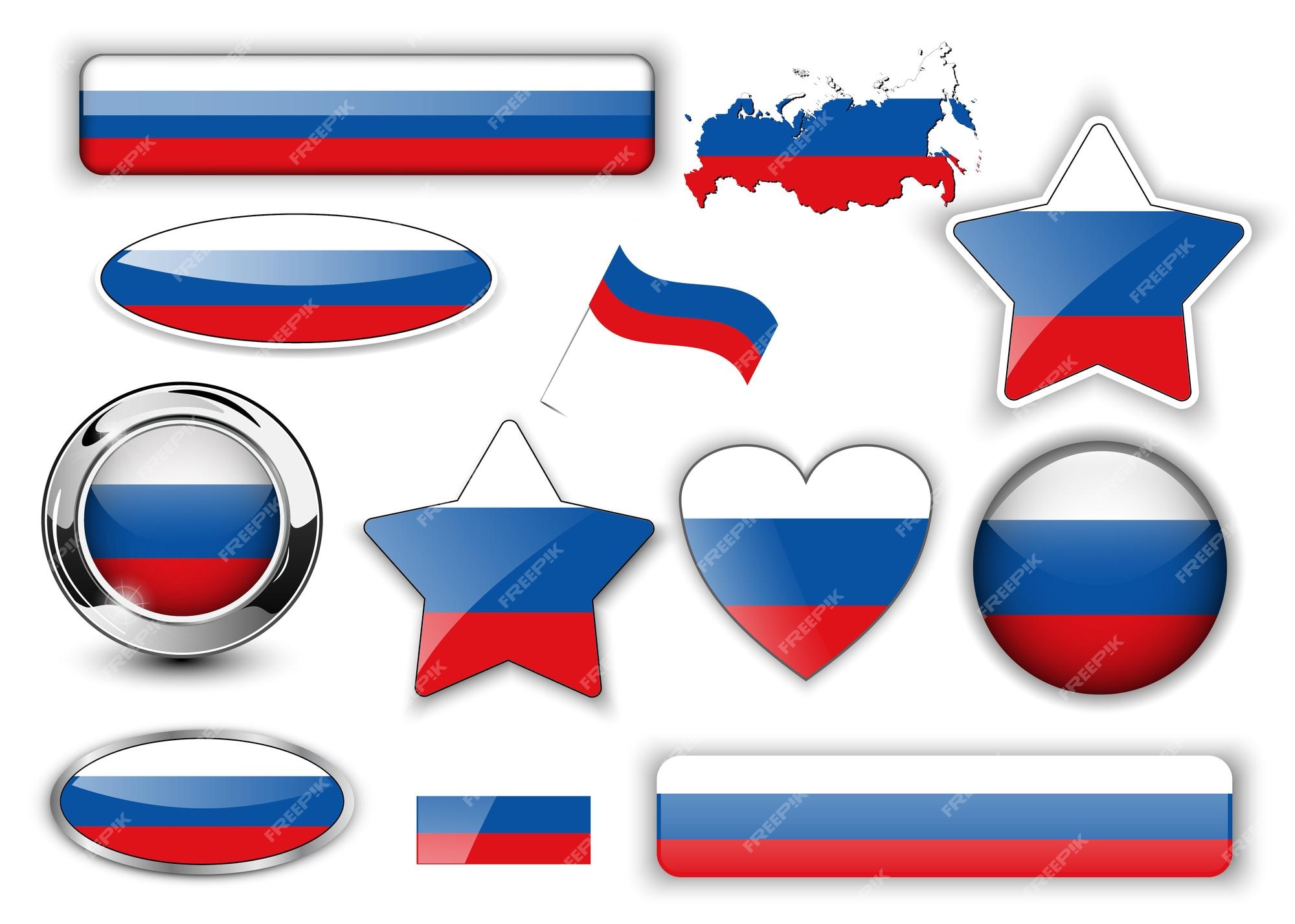 Russia Round Flag Vector Flat Icon Stock Illustration - Download