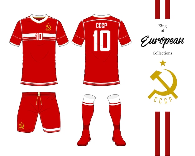 Vettore russia maglia da calcio o modello kit da calcio