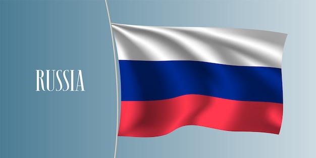 Russia waving flag