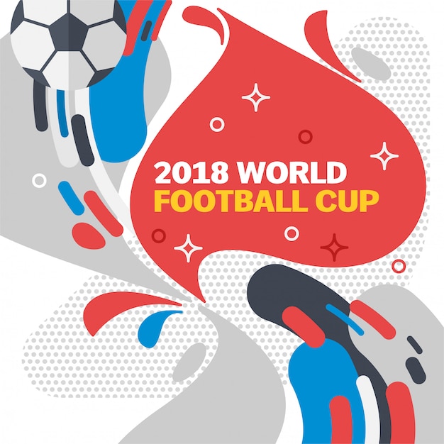 Vettore russia world football cup 2018