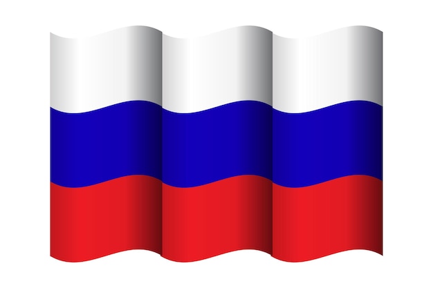 Флаг России Символ векторной страницы флага Российской Федерации для дизайна веб-сайта Приложение с логотипом российского флага UI Флаг Российской Федерации Векторная иллюстрация EPS10