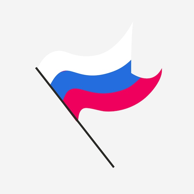 Russian flag hand draw texture style