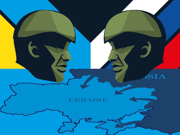 Vector russian invasion to ukraine