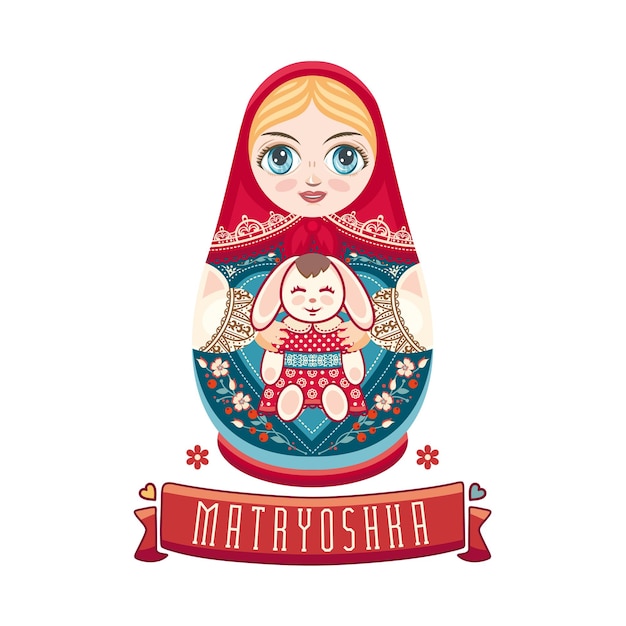 러시아 중첩 인형 Matryoshka Babushka 인형 Matryoshkas 가족 벡터 러시아 인형 Matrioshka