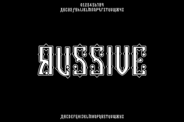 Russian Russive Creative Vector Foreign Alphabet Font Design