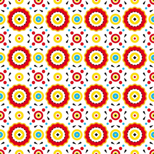 Russian seamless pattern in dymka style