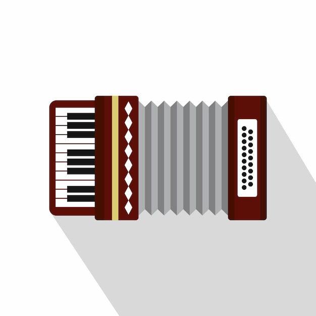 Russisch volksaccordeon icoon Platte illustratie van accordeon vector icoon voor webontwerp