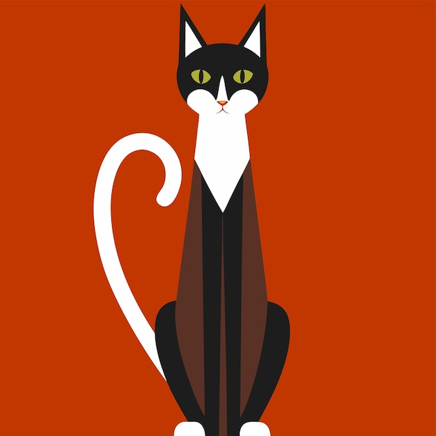 Russische blauwe kat met de hand getekende cartoon personage sticker icoon concept geïsoleerde illustratie