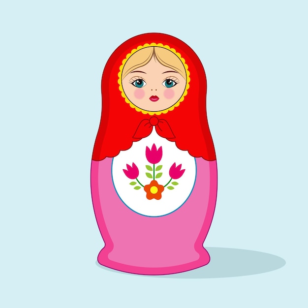 Vector russische traditionele pop matryoshka