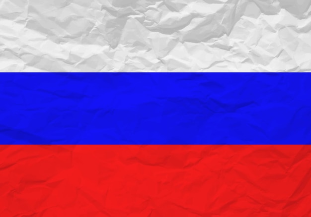 Russische vlag verfrommeld papier