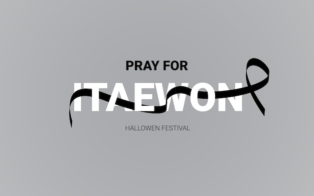 Rust in vrede itaewon hallowen festival achtergrond banner sjabloon illustratie