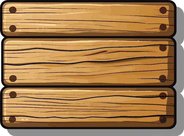 ベクトル ヴィンテージ感漂う素朴な魅力の木製看板