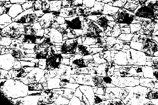 Rustic cracked vector texture with many cracks and scratches Abstract background Broken and damaged surface