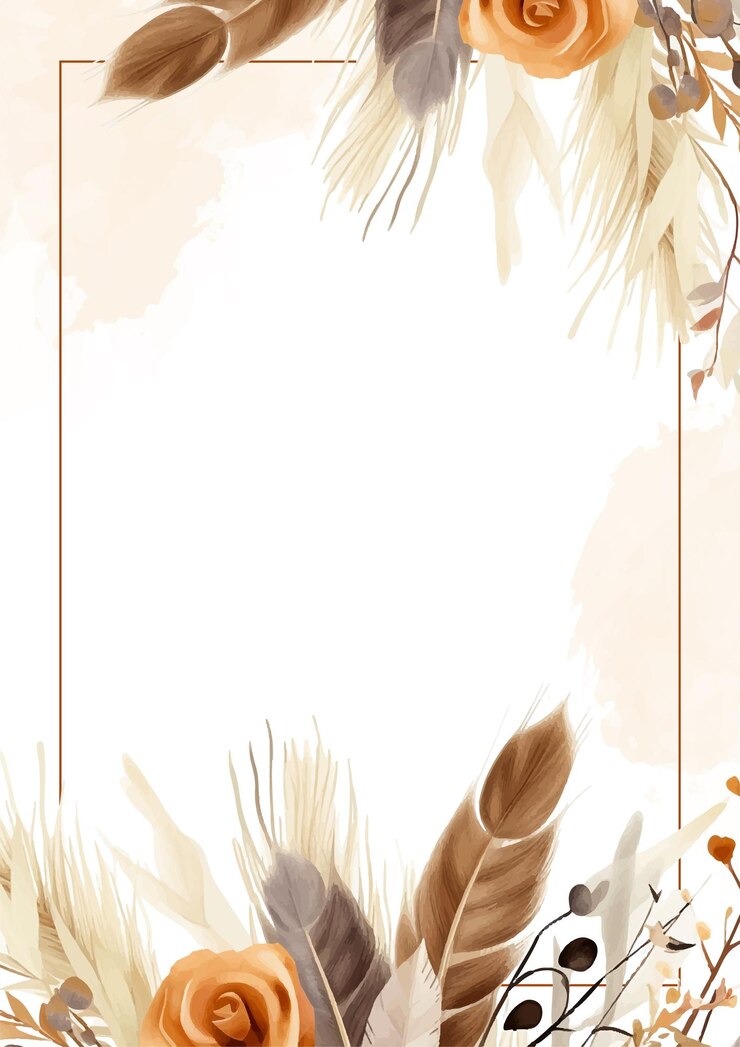 Vector rustic floral wallpaper achtergrond poster met bloemen rand frame bruine beige en witte invitatie achtergrond boeket waterverf schilderij met flora en bloemen