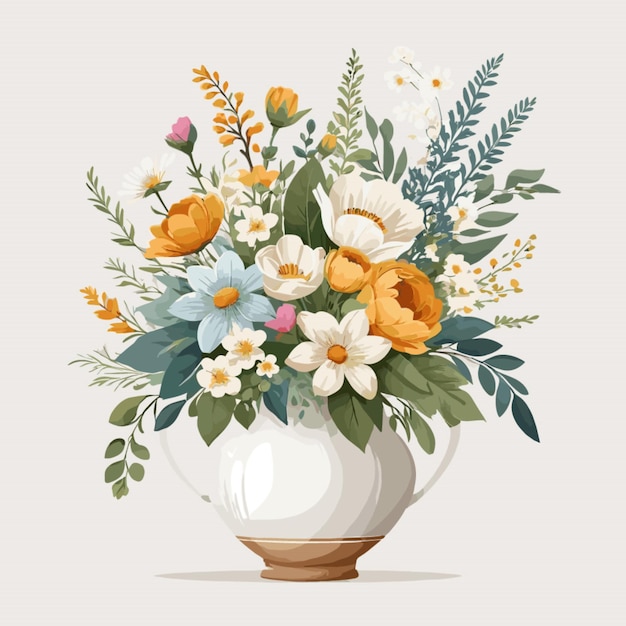 Rustic flower vector