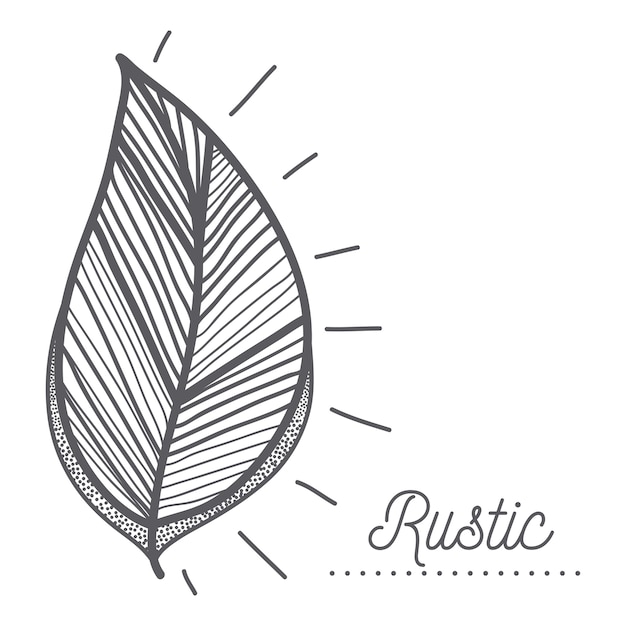 Rustic leaves decoration