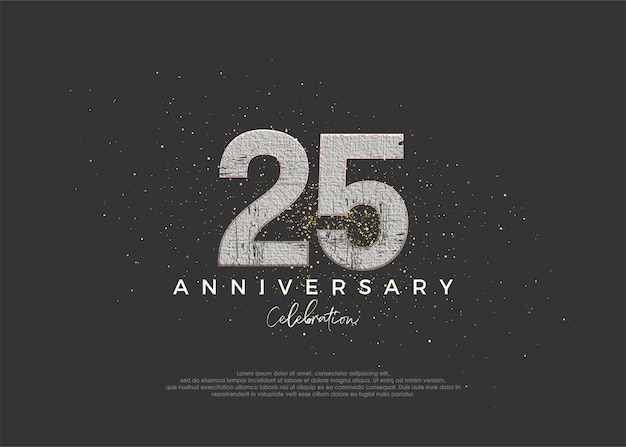 Rustic number for 25th anniversary celebration premium vector design Premium vector for poster banner celebration greeting