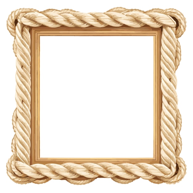 Vector rustic rope frame vector