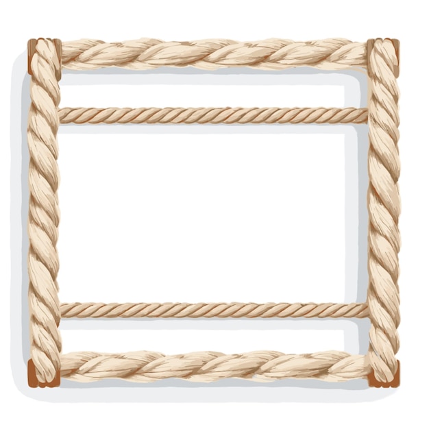 Vector rustic rope frame vector