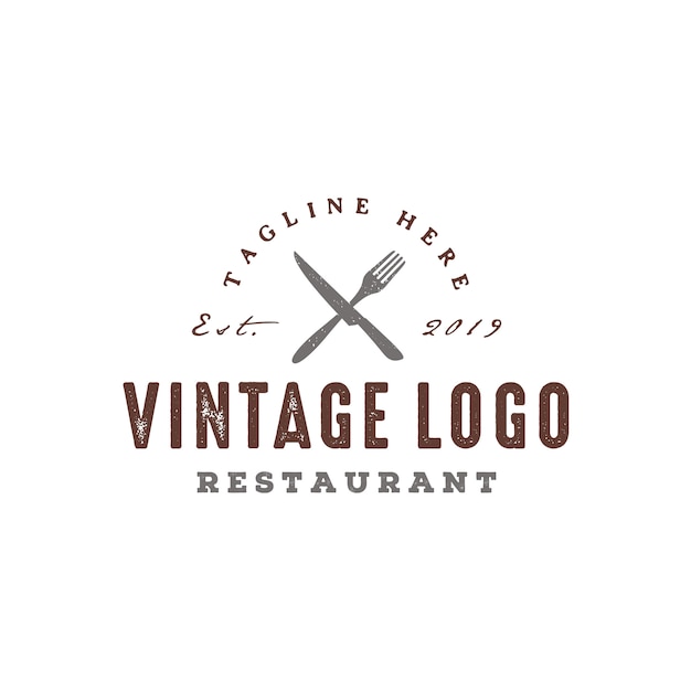 Design del logo rustic vintage restaurant