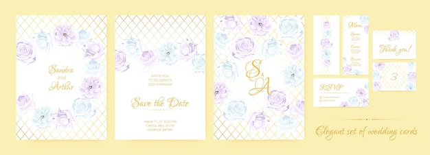 Rustic wedding collection for invitation template