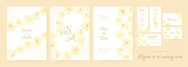 Rustic wedding collection for invitation template