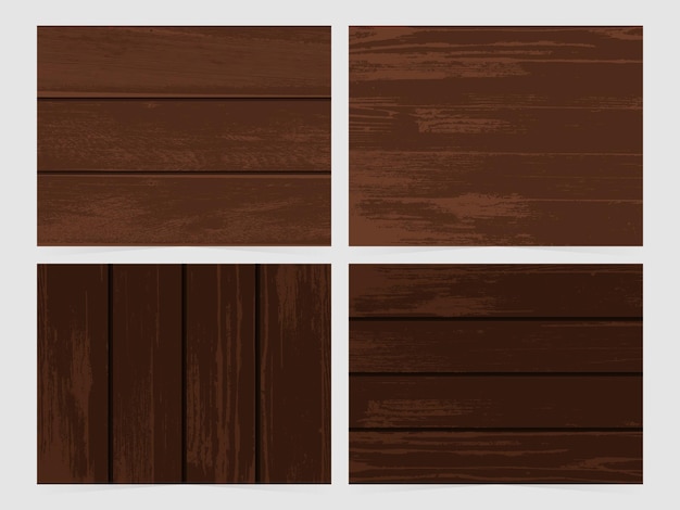 Vector rustic wood texture background collection