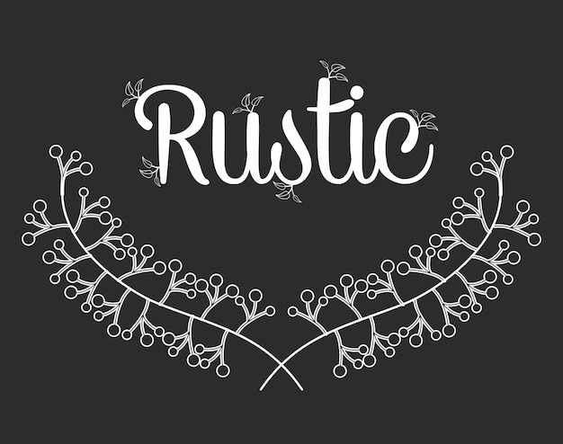 Rustieke vormen illustratie