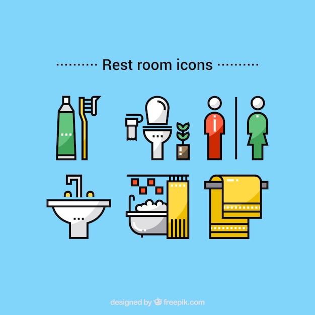 Rustruimte vector symbolen en het pictogram