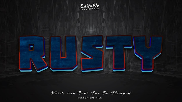 Rusty editable text effect