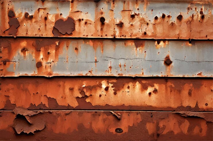 Vector rusty metal background weathered old metal texture