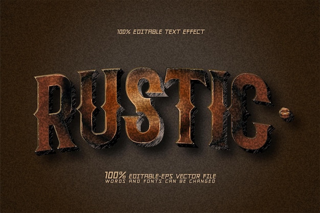 Vector rusty text style effect