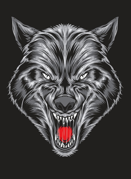 Ruthless wolf vector