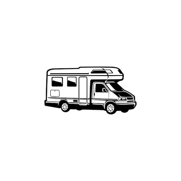 RV kampeerauto caravan camper illustratie vector